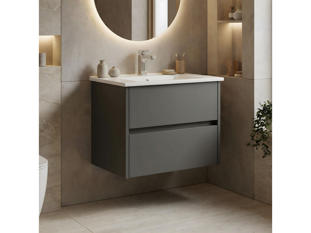 Szafka pod umywalkę „Arno 65” – 65 x 45 x 52 cm – antracyt