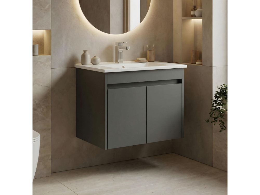 Szafka pod umywalkę „Arno 65” – 65 x 45 x 52 cm – antracyt