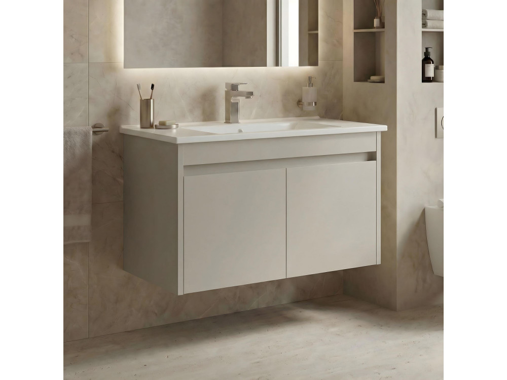Szafka pod umywalkę „Arno 85” – 85 x 45 x 52 cm – Cashmere