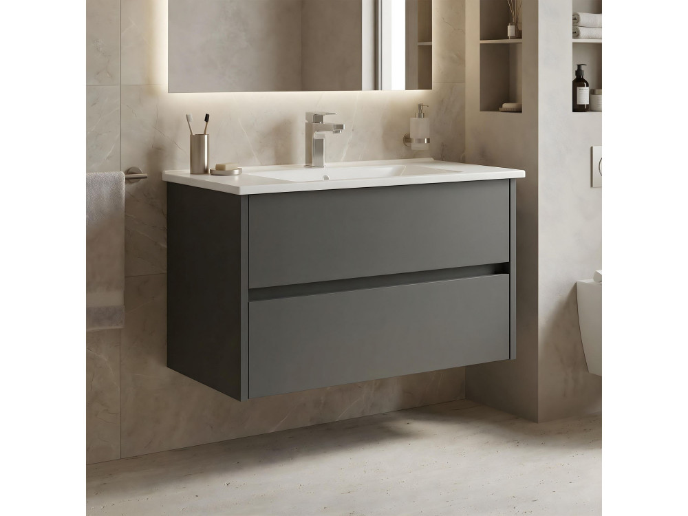 Szafka pod umywalkę „Arno 85” – 85 x 45 x 52 cm – antracyt