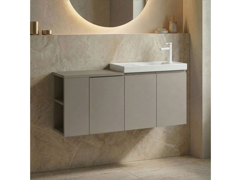 Szafka pod umywalkę „Ferla 110” – 110 x 22 x 45 cm – kolor Matte Mink