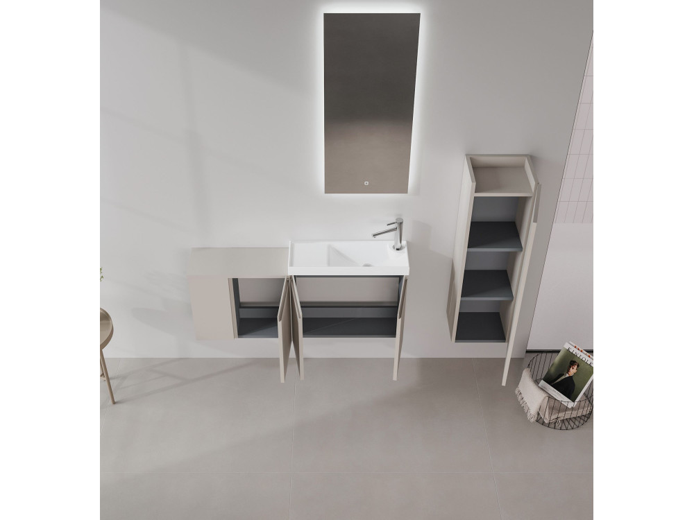 Szafka pod umywalkę „Ferla 110” – 110 x 22 x 45 cm – kolor Matte Mink