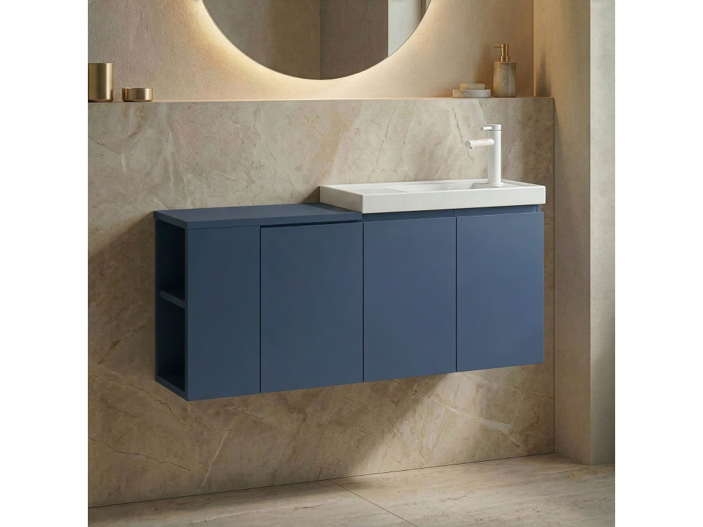 Szafka pod umywalkę „Ferla 110” – 110 x 22 x 45 cm – kolor Petrol Blue