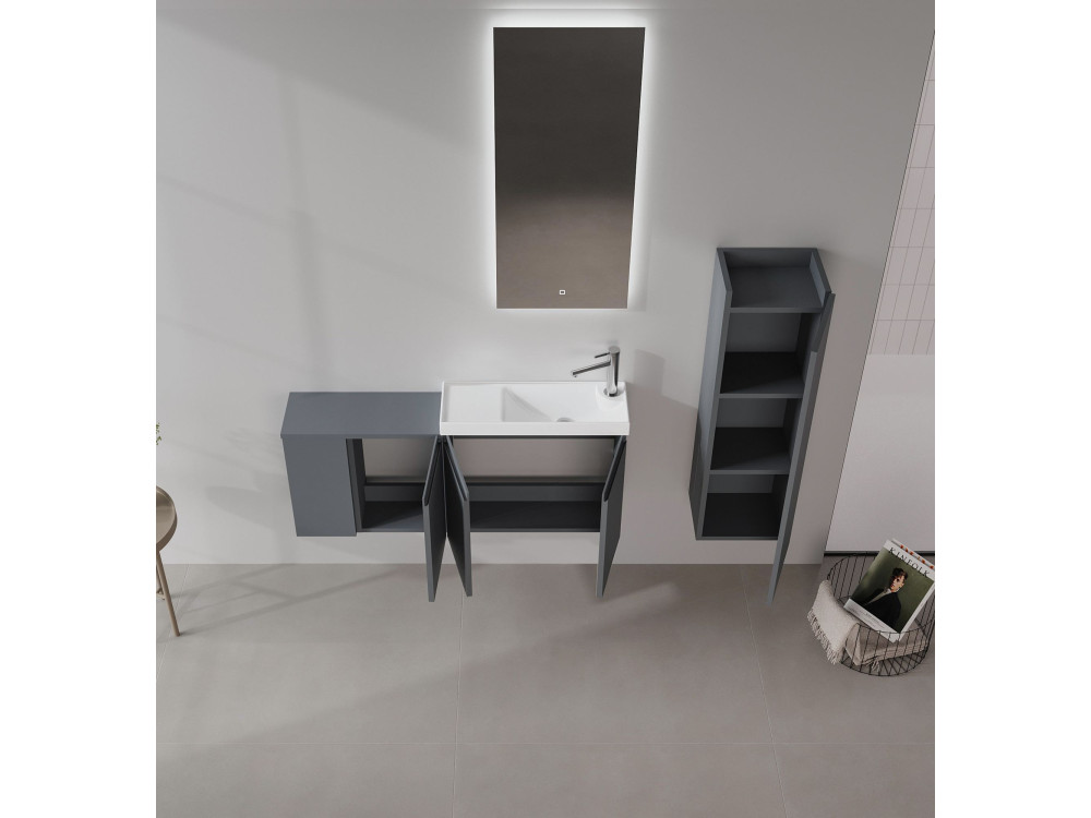 Szafka pod umywalkę „Ferla 110” – 110 x 22 x 45 cm – matowy antracyt