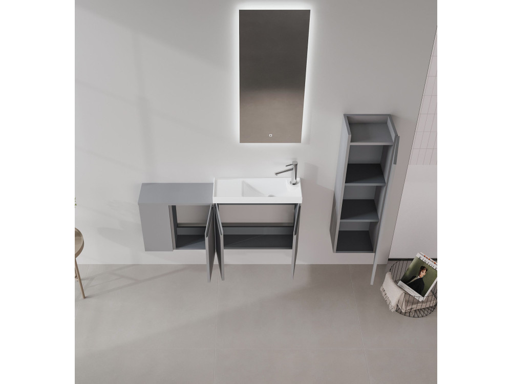 Szafka pod umywalkę „Ferla 110” – 110 x 22 x 45 cm – matowa szarość