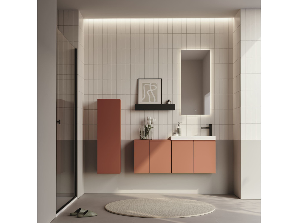 Szafka pod umywalkę „Ferla 110” – 110 x 22 x 45 cm – kolor Matte Cinnamon
