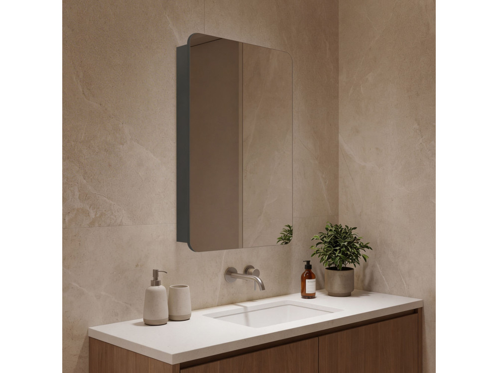 Szafka łazienkowa z lustrem „Orbit 50” – 50 x 16 x 71 cm – antracyt