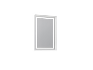 Dekoracyjne lustro drewniane „Craft 60 x 90 v2” – 60 x 10 x 90 cm – matowa biel