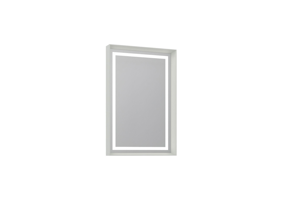 Dekoracyjne lustro drewniane „Craft 60 x 90 v2” – 60 x 10 x 90 cm – matowy kolor kaszmiru