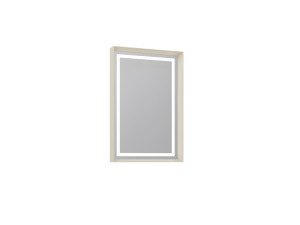 Dekoracyjne lustro drewniane „Craft 60 x 90 v2” – 60 x 10 x 90 cm – kolor matowy mink