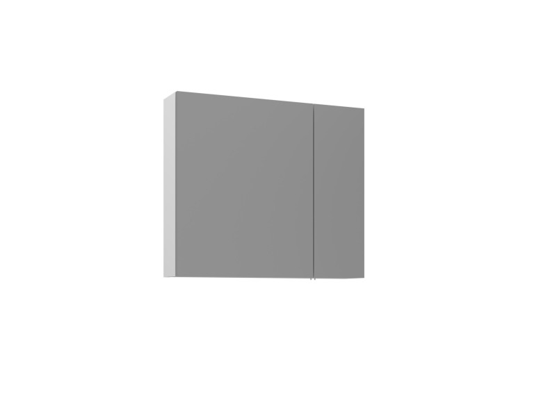 Szafka łazienkowa z lustrem „Bari 80” – 75 x 16 x 66 cm – matowa biel