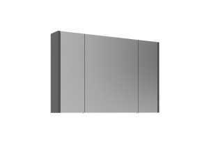 Szafka łazienkowa z lustrem „Arno 100” – 100 x 16 x 66 cm – szara / antracytowa