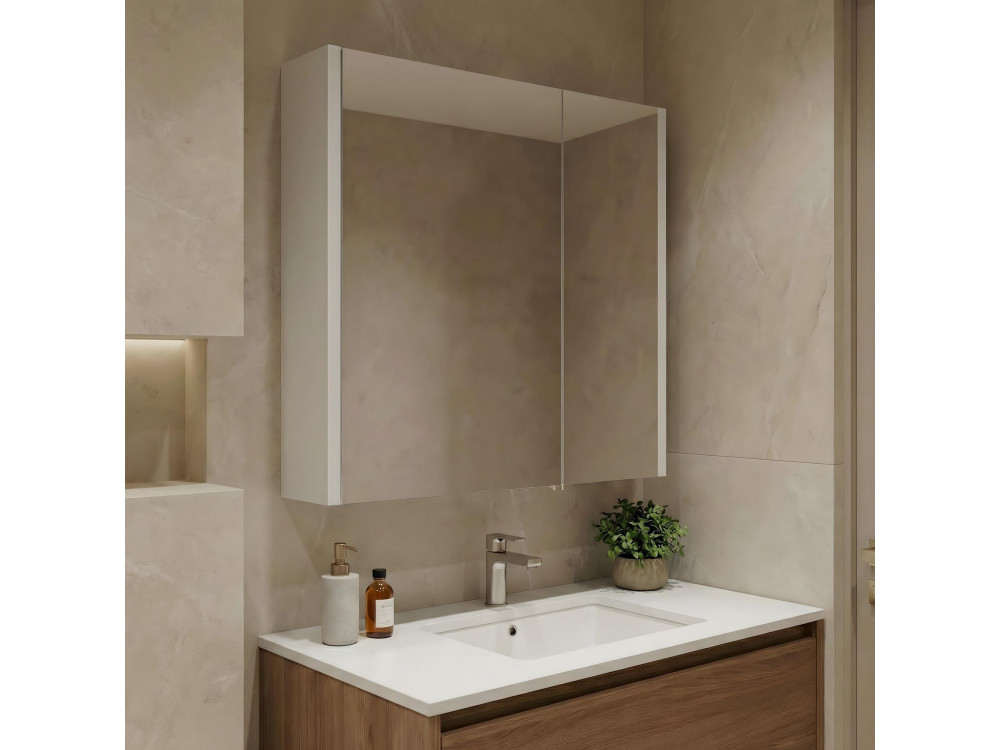 Szafka łazienkowa z lustrem „Arno 60” – 60 x 16 x 66 cm – biała