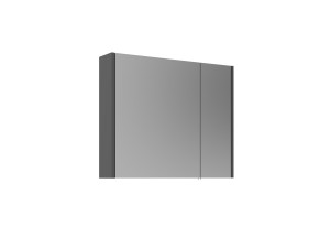 Szafka łazienkowa z lustrem „Arno 80” – 79 x 16 x 66 cm – szara / antracytowa