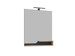 Dekoracyjne lustro drewniane „Galia 80” – 60 x 14 x 100 cm – dąb