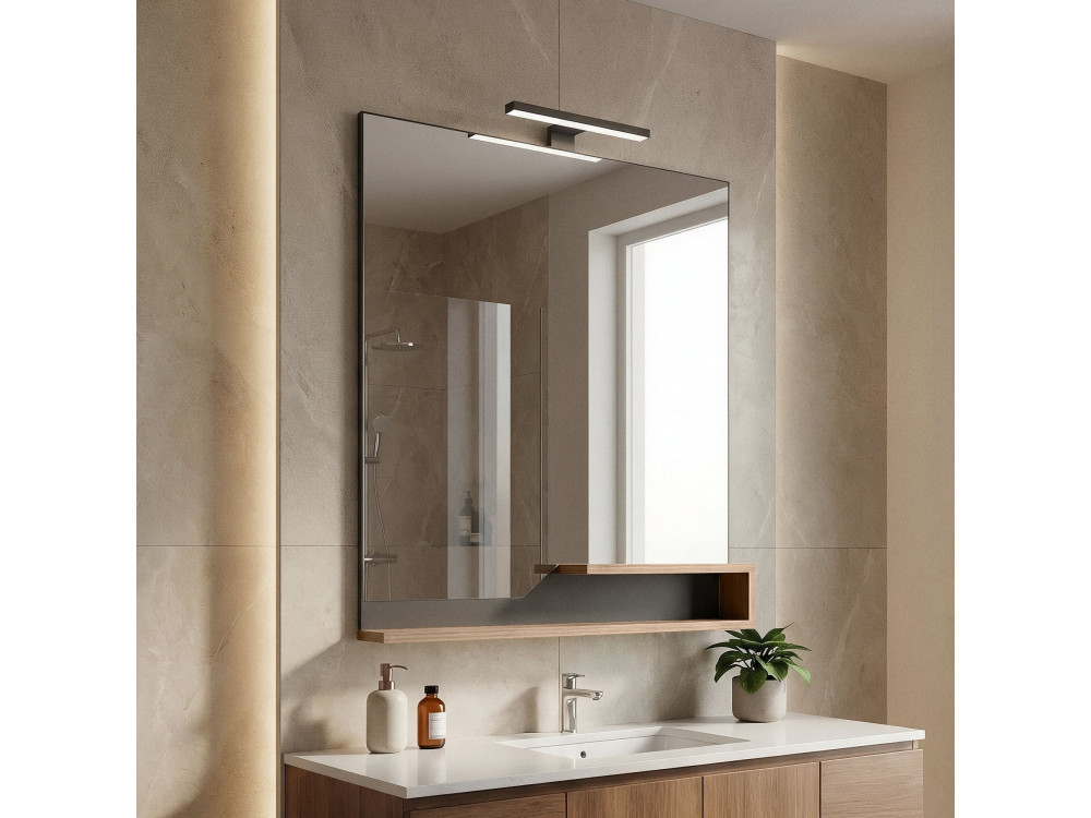 Dekoracyjne lustro drewniane „Galia 80” – 60 x 14 x 100 cm – dąb