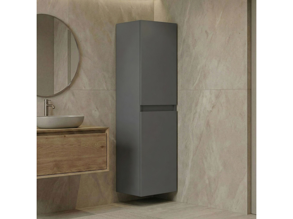 Szafka łazienkowa „Nest 40 v2” – 40 x 32 x 138 cm – matowa szarość
