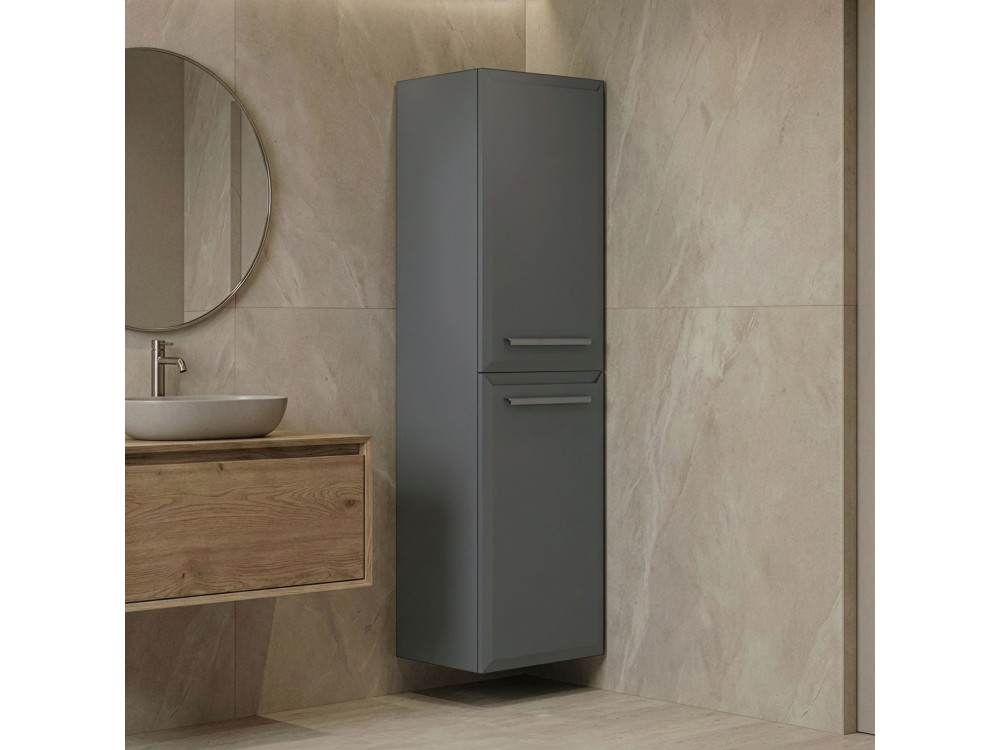 Szafka łazienkowa „Nuvola 40 v3” – 40 x 32 x 138 cm – szara