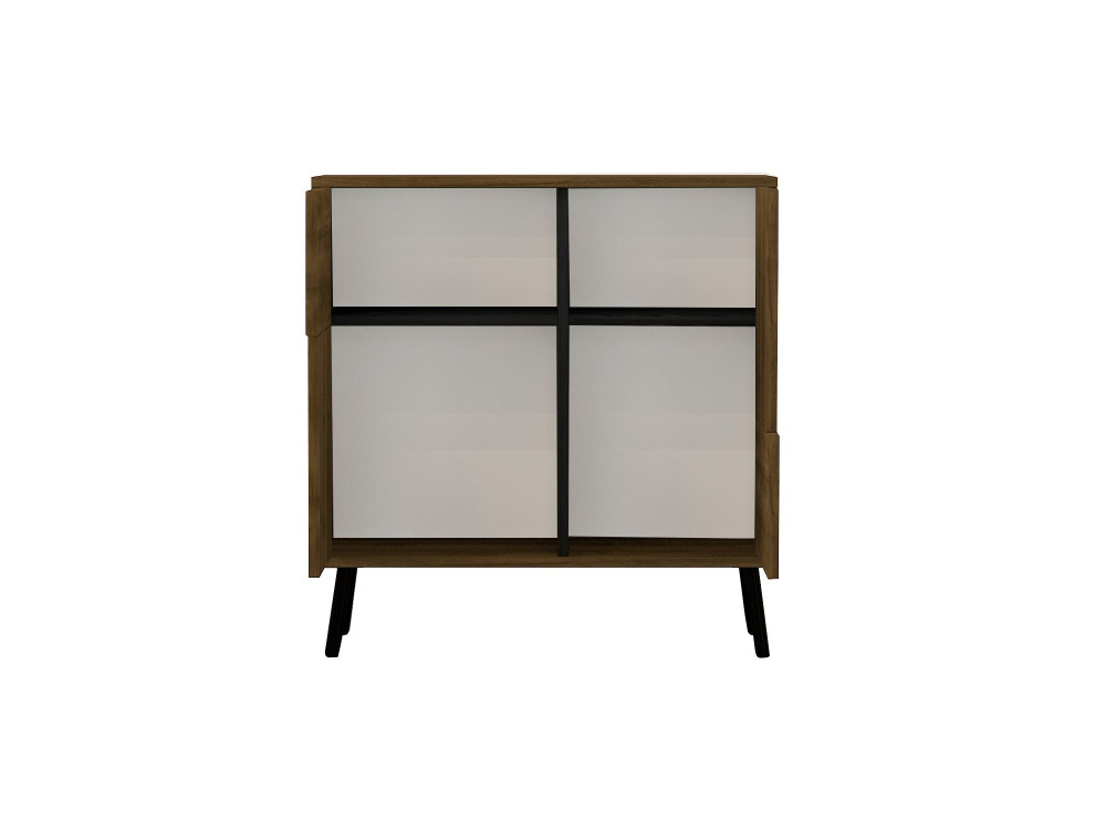 Drewniany kredens "Darien" - 76 x 35 x 79 cm - Brązowy