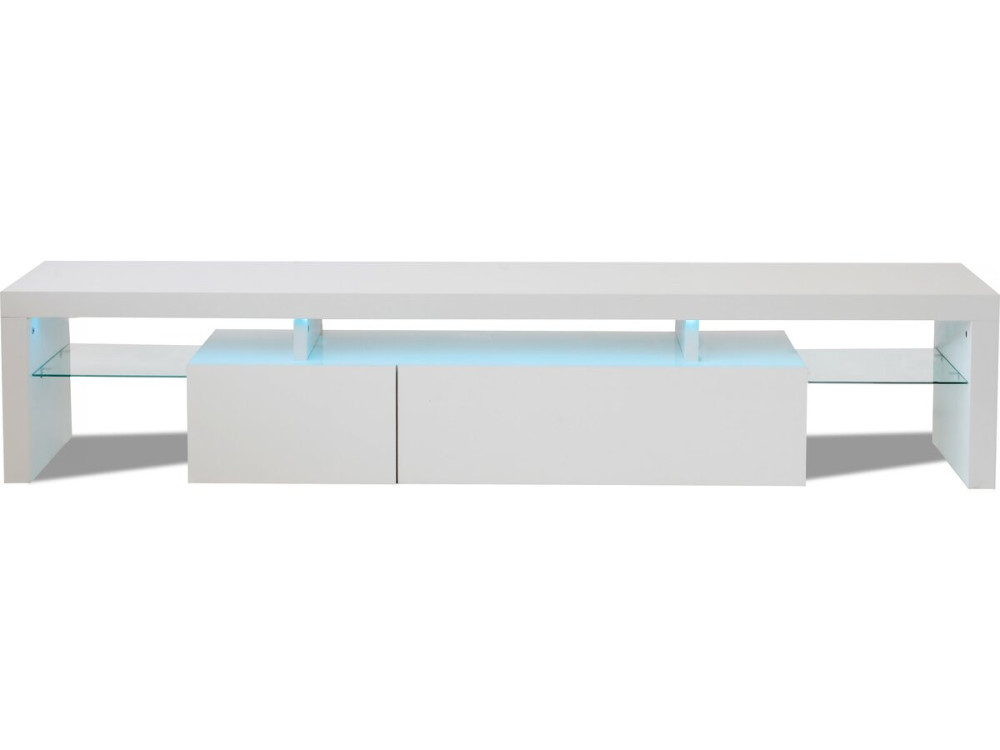 Stojak na telewizor "Tina" LED lakierowany - 187,5 x 34 x 38 cm - biały