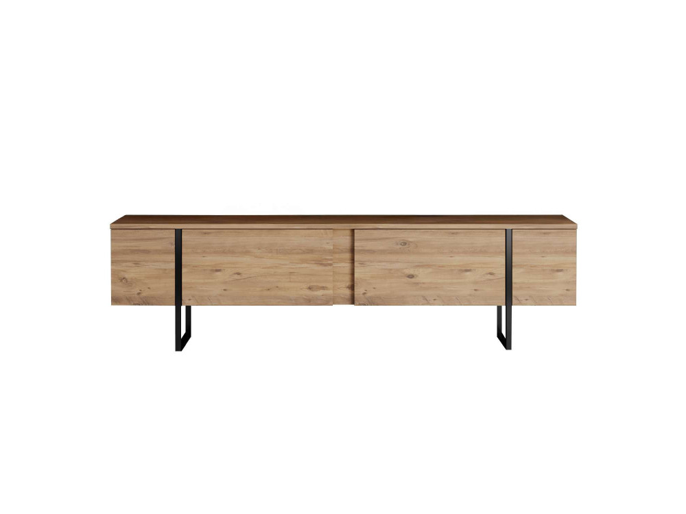 Drewniany stojak pod telewizor "Luxe" - 180 x 30 x 50 cm - Brązowy