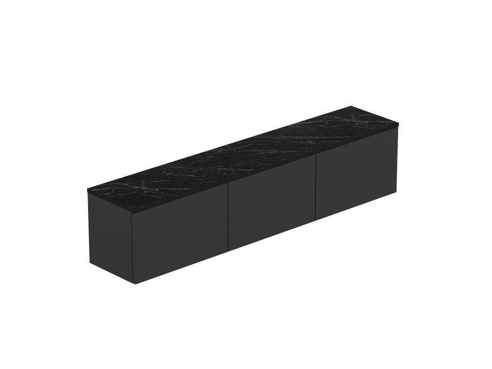 Drewniana podstawa pod telewizor "Neon" - 160 x 32 x 35 cm - Antracyt