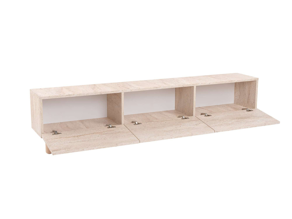 Drewniany stojak pod telewizor "Alvin" - 180 x 31 x 42 cm - Beżowy