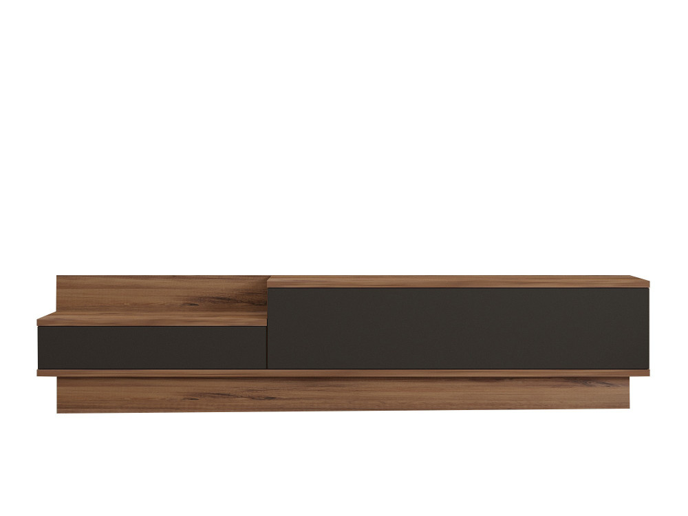 Drewniany stojak pod telewizor "Asir" - 160 x 35 x 35 cm - Brązowy