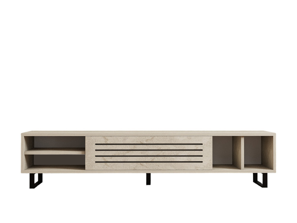 Drewniana podstawa pod telewizor "Safir" - 160 x 40 x 35 cm - trawertyn