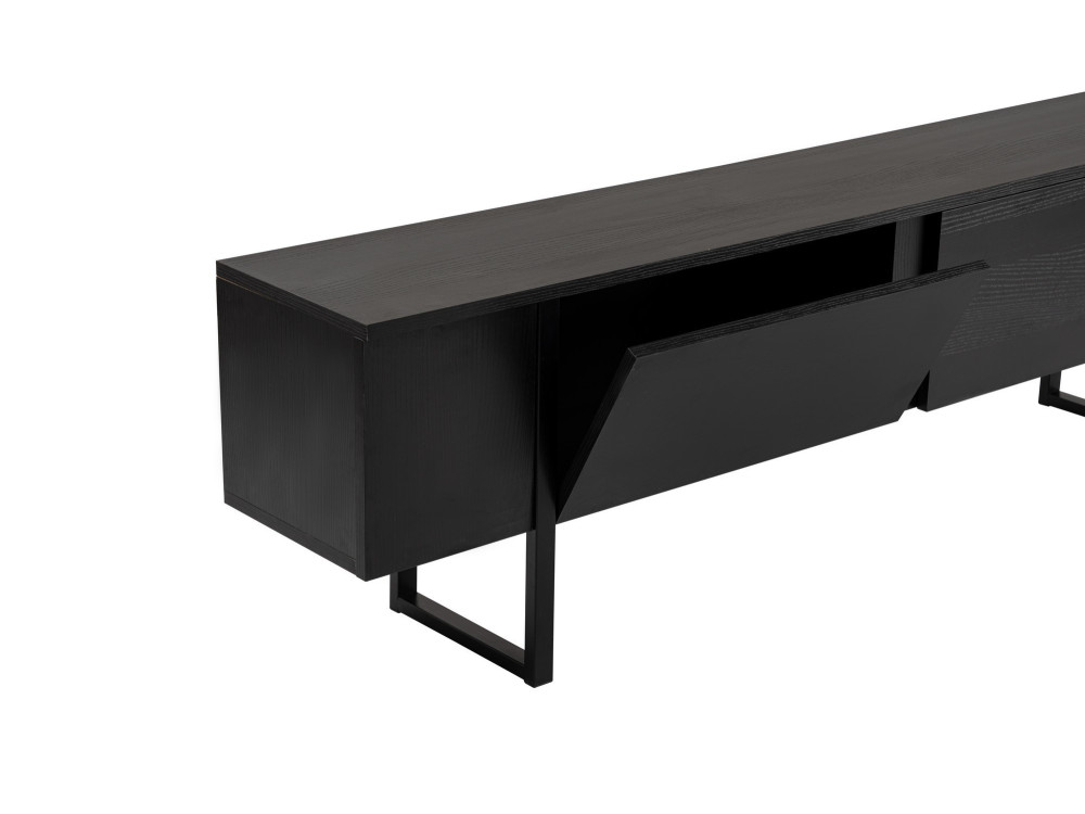 Drewniana podstawa pod telewizor "Serenity" - 180 x 29 x 50 cm - Czarny
