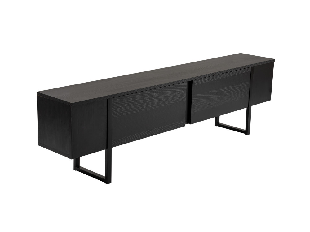 Drewniana podstawa pod telewizor "Serenity" - 180 x 29 x 50 cm - Czarny