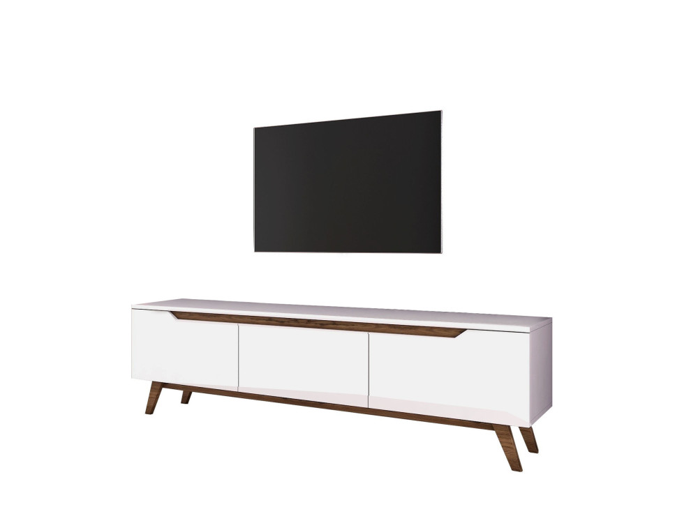 Drewniana podstawa pod telewizor "Digi" - 180 x 35 x 48 cm - Brązowy