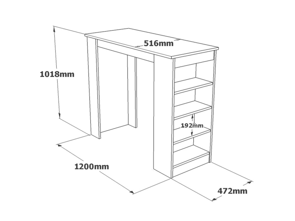 Drewniany stół do jadalni "Setup" - 120 x 52 x 102 cm - Brązowy