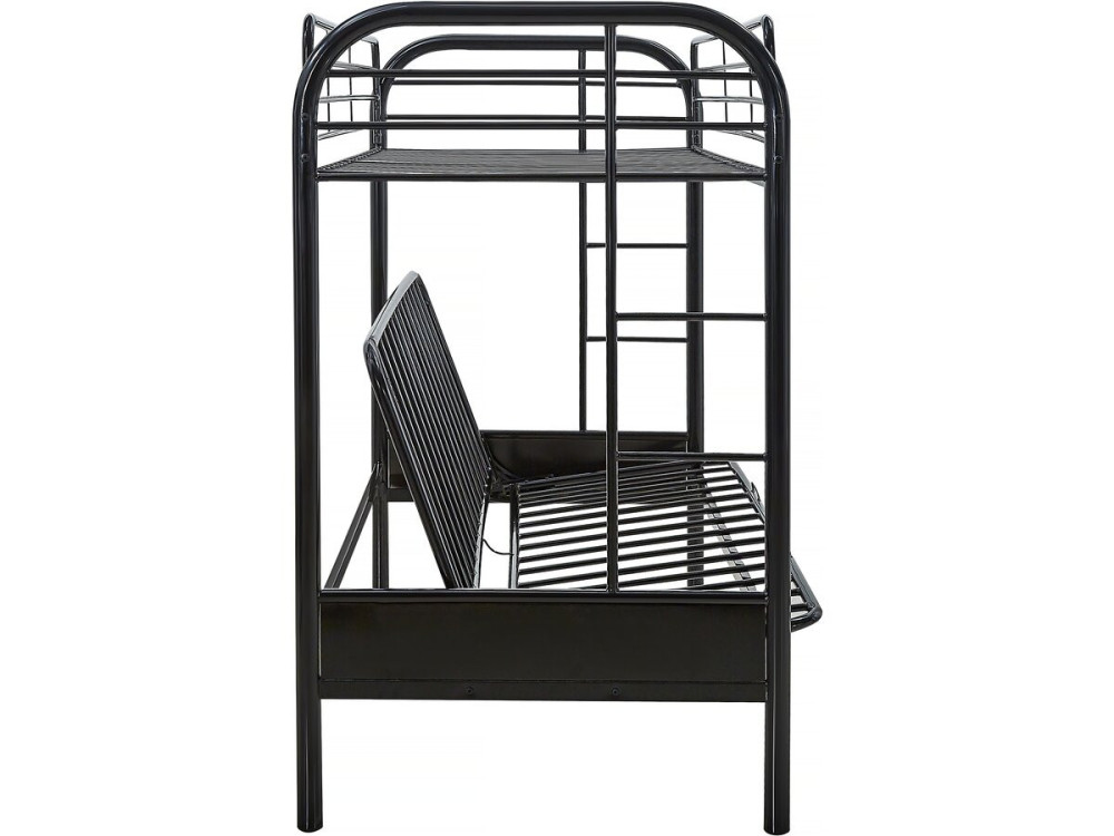 Łóżko piętrowe "Polo" - 90 x 190 cm - Czarne