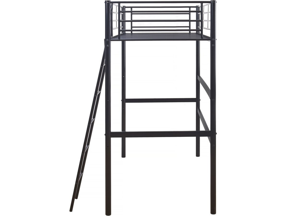 Łóżko piętrowe metalowe "Alora" - 90 x 190 cm - czarne