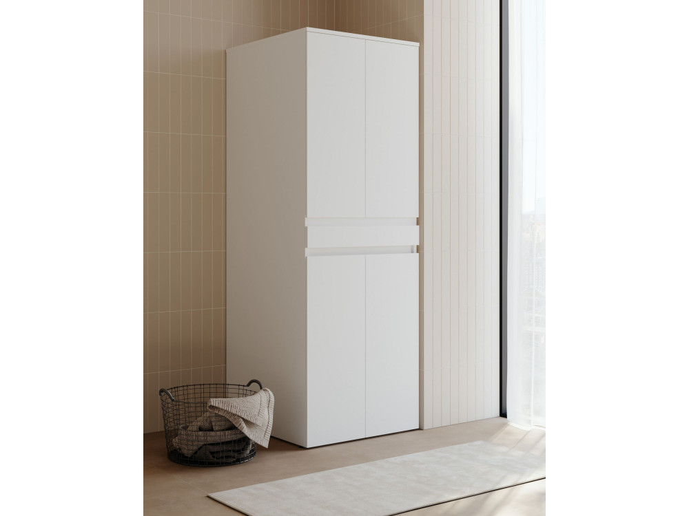 Szafka pod pralkę „Neve 70” – 70 x 73 x 193 cm – matowa biel