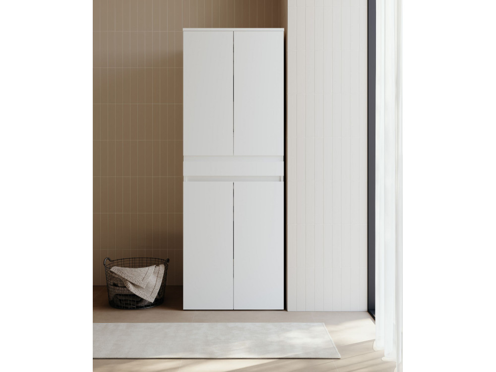 Szafka pod pralkę „Neve 70” – 70 x 73 x 193 cm – matowa biel