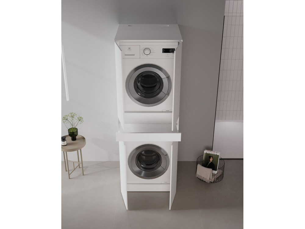 Szafka pod pralkę „Neve 70” – 70 x 73 x 193 cm – matowa biel