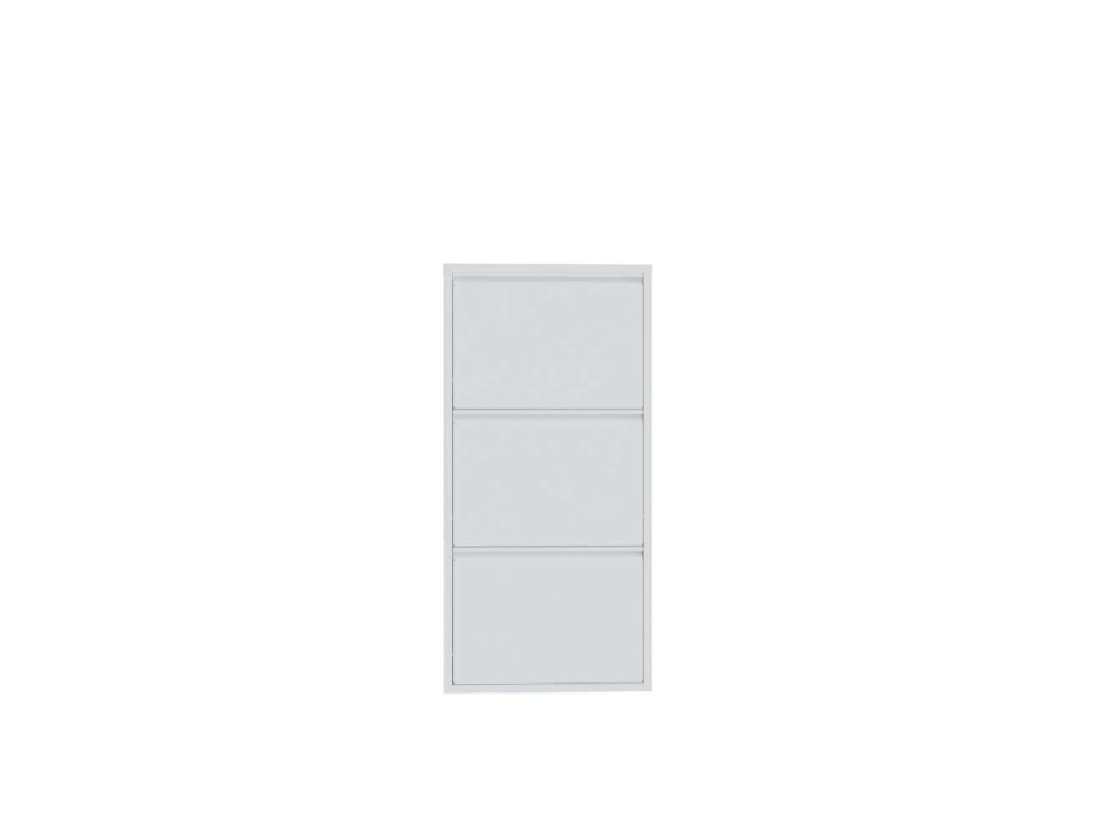Metalowa szafka na buty "Luna" - 50 x 15 x 103 cm - Biały