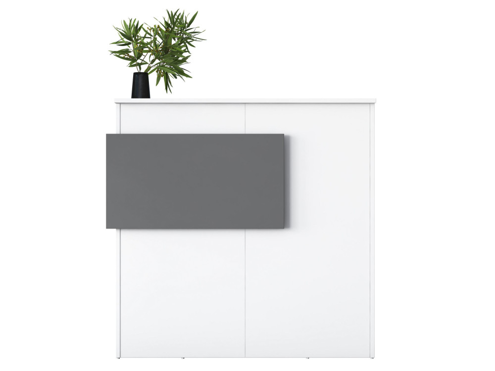 Drewniany stół recepcyjny "Mona" - 110 x 40 x 110 cm - Biały