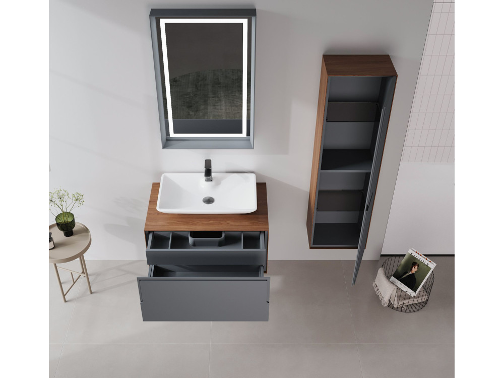 Szafka łazienkowa „Craft 40” – cm – orzech / antracyt