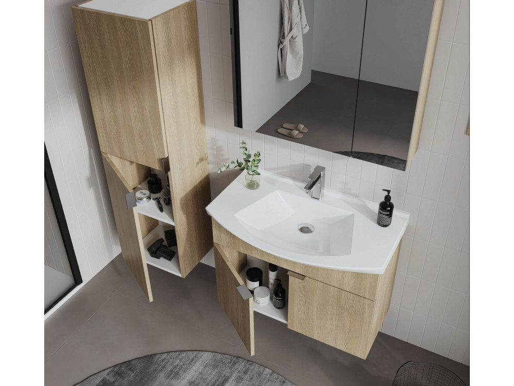 Szafka pod umywalkę „Purus 80” – 80 x 50 x 58 cm – dąb Sonomo