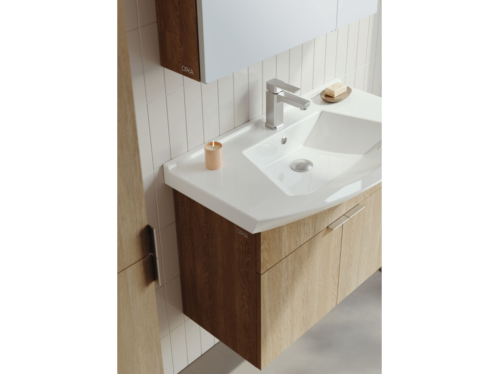 Szafka pod umywalkę „Purus 80” – 80 x 50 x 58 cm – dąb Sonomo