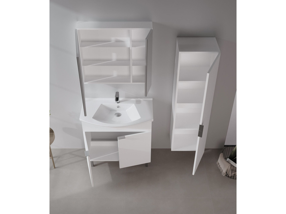 Szafka pod umywalkę „Purus 80” – 80 x 50 x 83 cm – biała