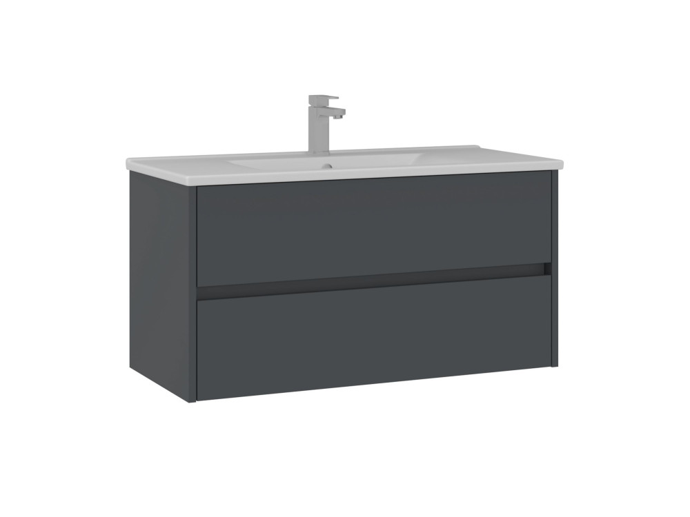 Szafka pod umywalkę „Side 100 v3” – 100 x 45 x 52 cm – matowy antracyt