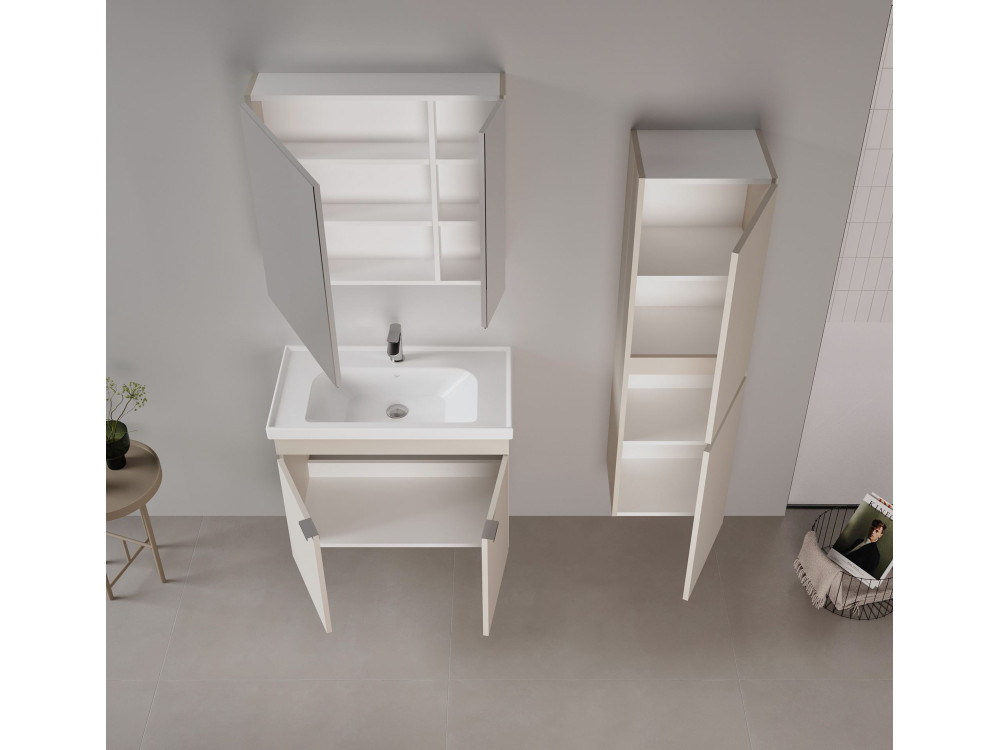 Szafka pod umywalkę „Desna 80” – 80 x 45 x 58 cm – kolor piaskowy