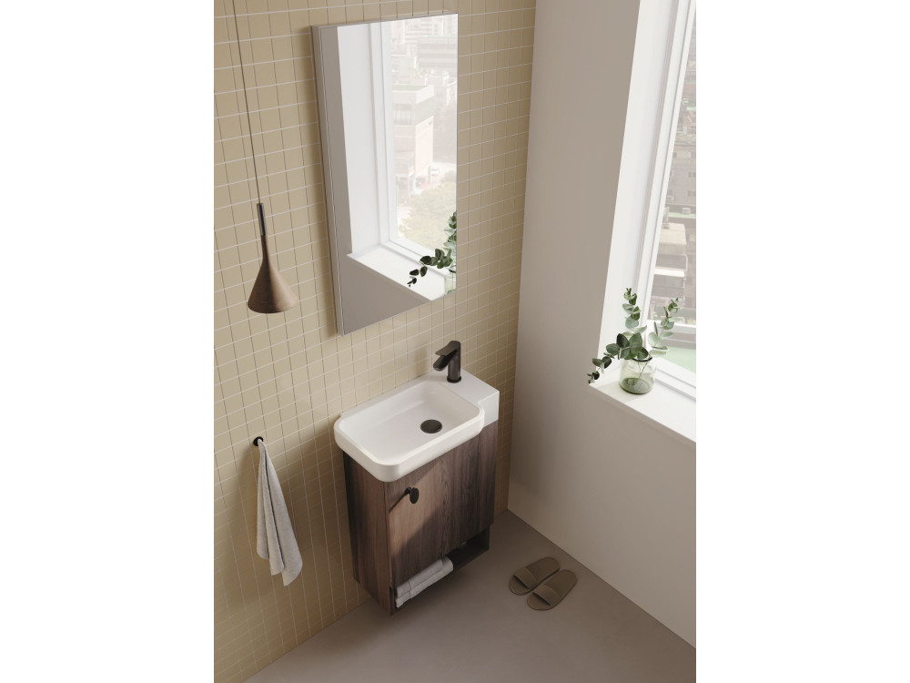 Szafka pod umywalkę „Begonya 55” – 53 x 33 x 75 cm – ciemny orzech