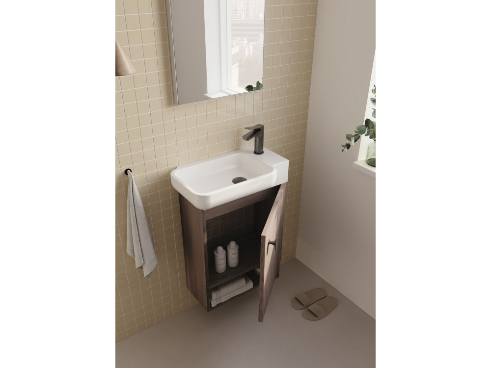 Szafka pod umywalkę „Begonya 55” – 53 x 33 x 75 cm – ciemny orzech