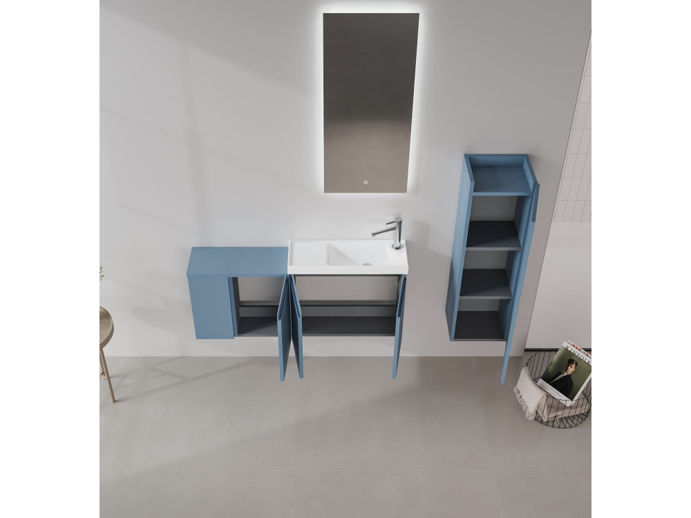 Szafka pod umywalkę „Ferla 110” – 110 x 22 x 45 cm – kolor Petrol Blue
