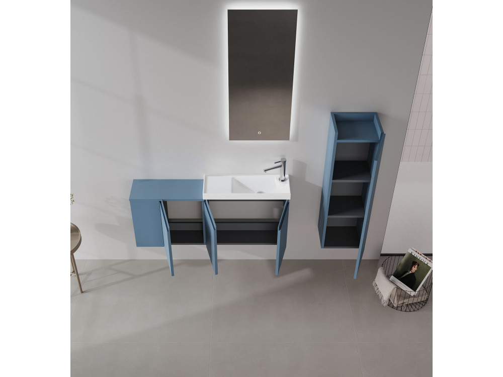 Szafka pod umywalkę „Ferla 110” – 110 x 22 x 45 cm – kolor Petrol Blue